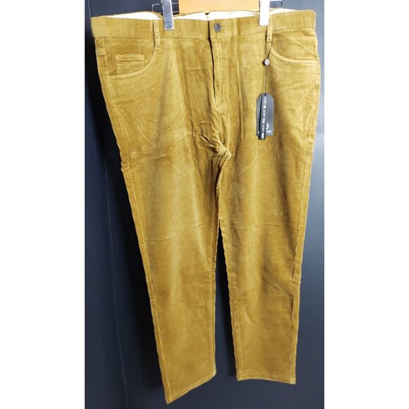 Snover Men’s Tan Corduroy Chino Pants Straight Leg Stretch Casual NWT - Picture 1 of 10